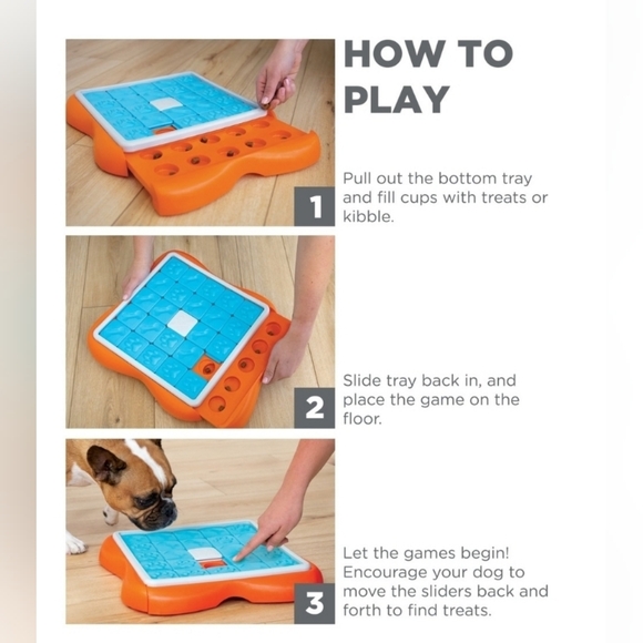 Nina Ottosen Challenge Slider Interactive Treat Puzzle Dog Toy by Outward Hound - Picture 8 of 12